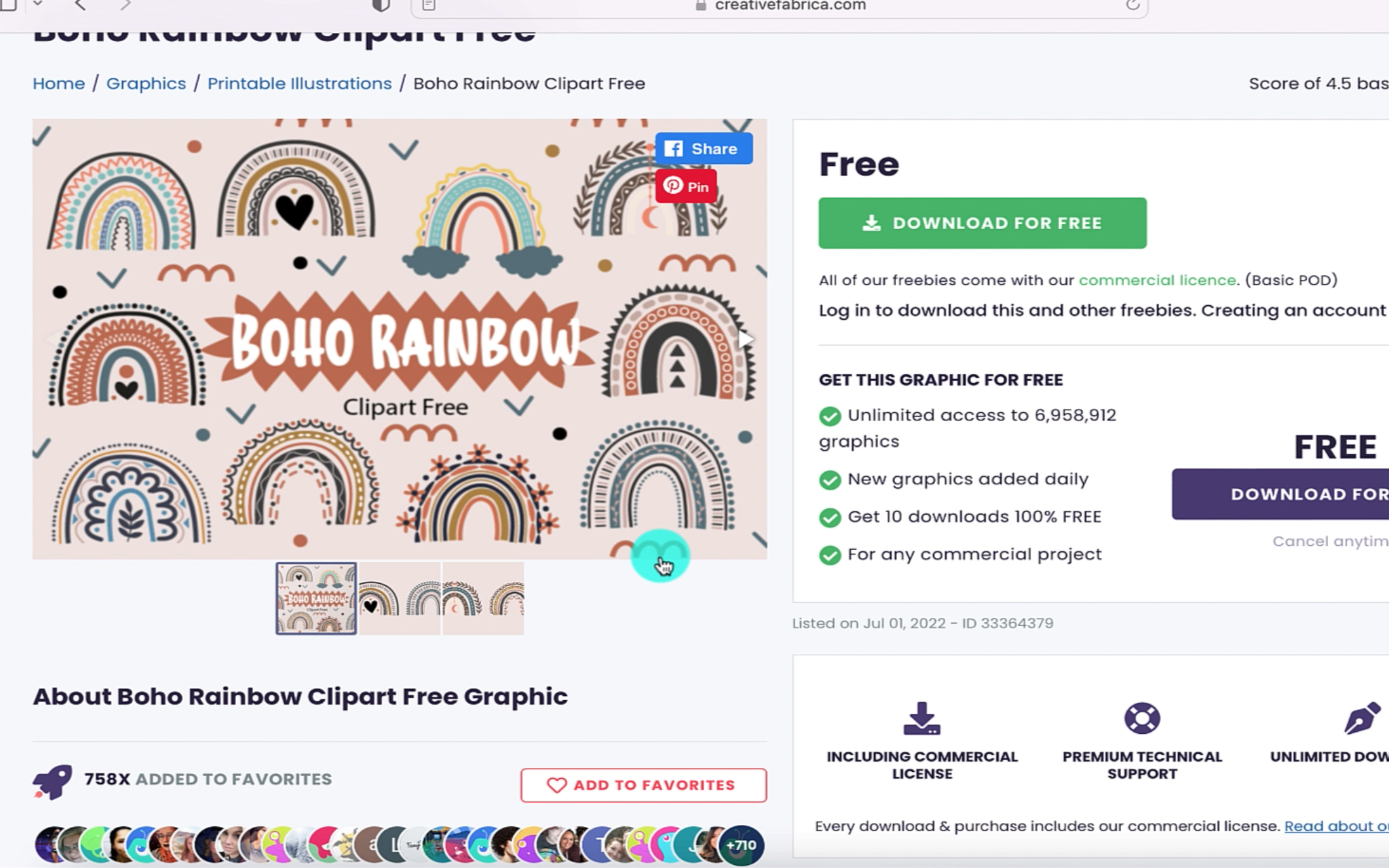 Searching creative fabrica for a boho rainbow design