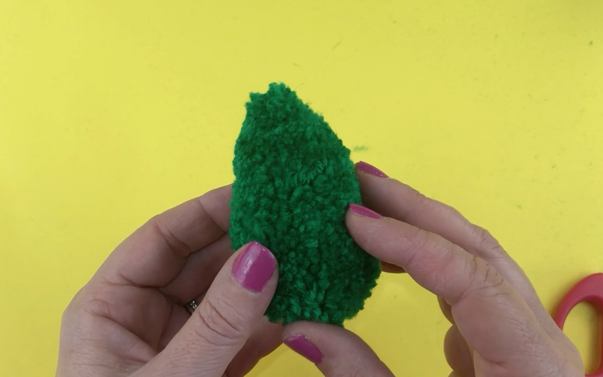 The trimmed pompom christmas tree