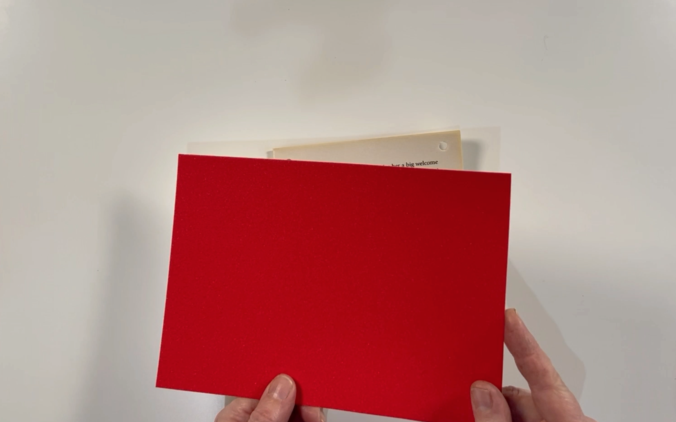 Red card that i am going to be using to make my hearts.